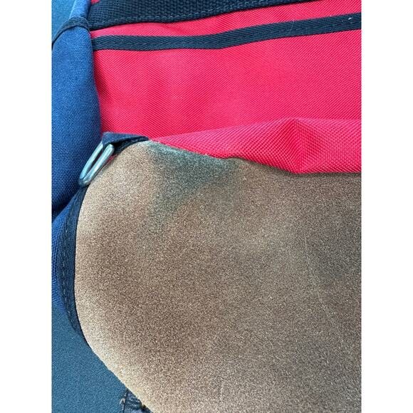 J.Crew Billykirk Red Navy Rugged Work Commute Career Casual Messenger Bag - Picture 13 of 13